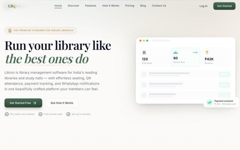 Library Management Software for Indian Reading Libraries — screenshot