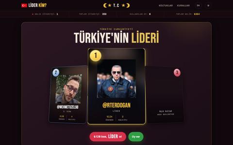 Lider Kim? | Türkiye'nin lideri, 81 ilin ve ilçelerin lideri — screenshot