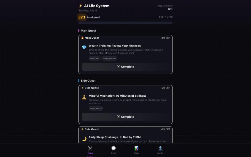 AI Life System | AI人生系统 — screenshot