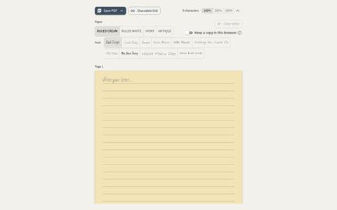 Draft a digital letter — screenshot