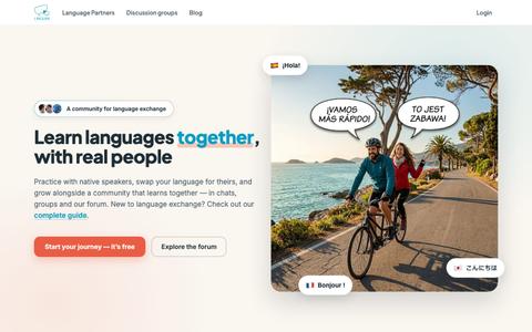 Linguar: Global Language Exchange Community & Forum — screenshot