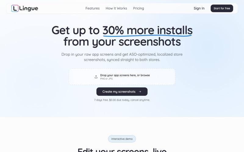 Lingue | App Store screenshots that get more installs — screenshot