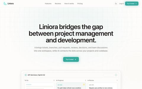 Liniora — AI Engineering Management Platform — screenshot