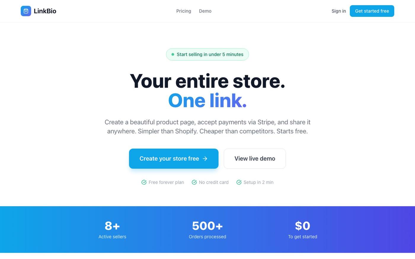 LinkBio — Sell Products with One Link — screenshot