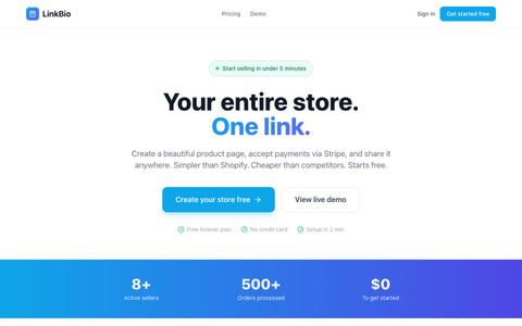 LinkBio — Sell Products with One Link — screenshot