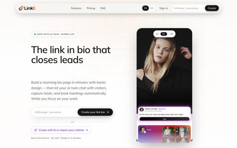 Linkli — Tu link in bio profesional — screenshot