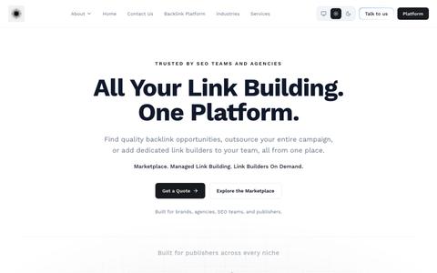 Linkoutpost | Link Building Marketplace — screenshot