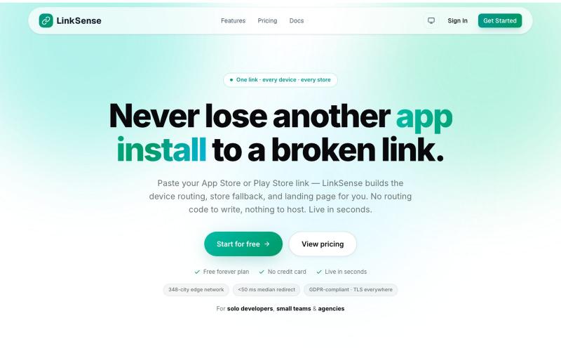 LinkSense - Smart Dynamic Mobile Links — screenshot