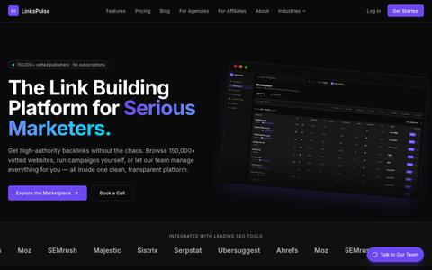 LinksPulse — The Link Building Marketplace — screenshot
