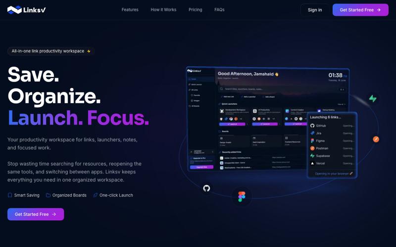 Linksv - Smart Workflow Hub — screenshot
