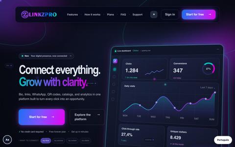 LinkZPRO: conecte os caminhos do seu negócio — screenshot