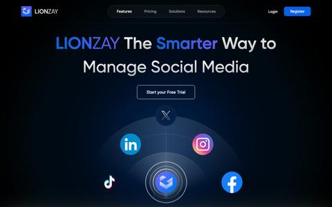 Social media automation, suite, - Lionzay 2.0 — screenshot