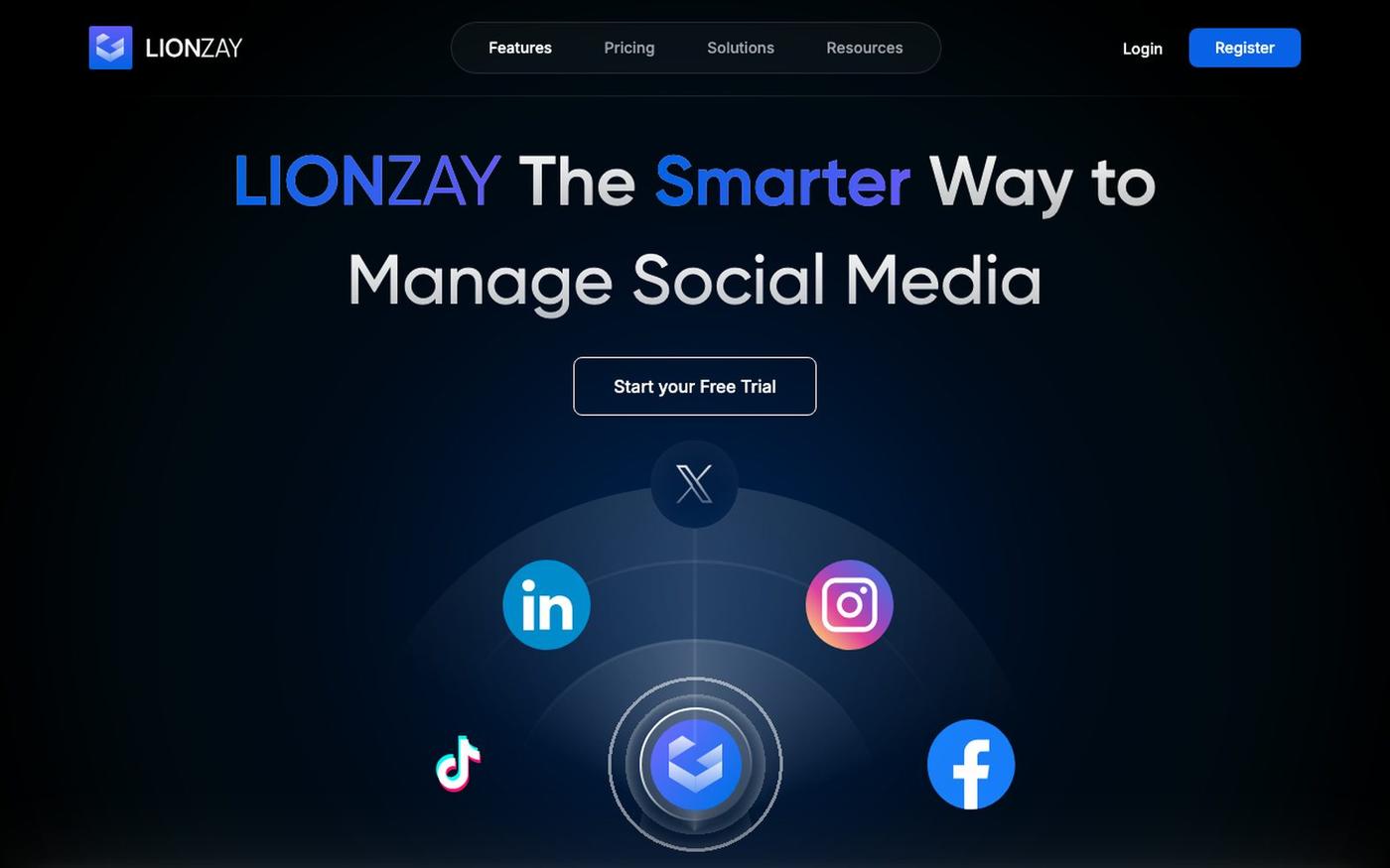 Social media automation, suite, - Lionzay 2.0 — screenshot