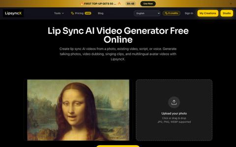 Lip Sync AI Video Generator Free Online | LipsyncX — screenshot