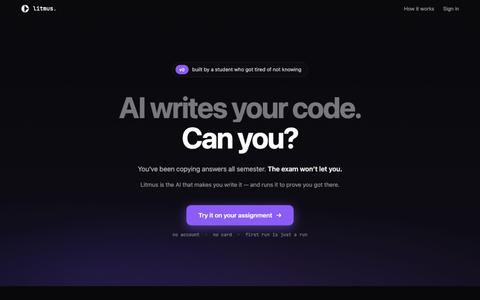 Litmus ai — screenshot