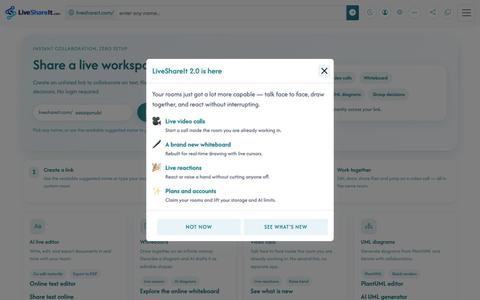 LiveShareIt: AI Live Editor, File Sharing, UML Diagrams, Group Decision AI — screenshot