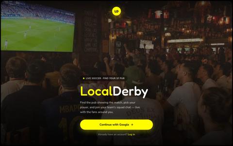 LocalDerby — Live Football Fan Meetups — screenshot