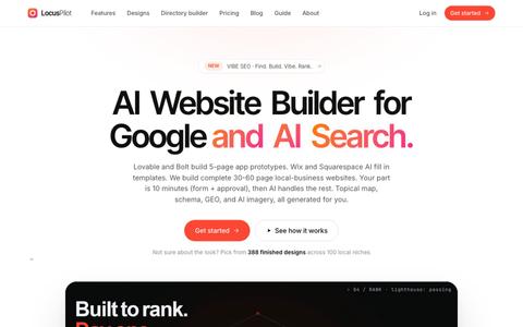 AI Website Builder for Google + AI Search (GEO Optimized) - LocusPilot — screenshot