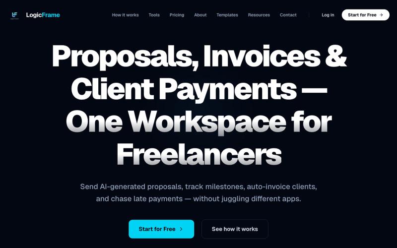 All-In-One Business Software for Freelancers — LogicFrame — screenshot