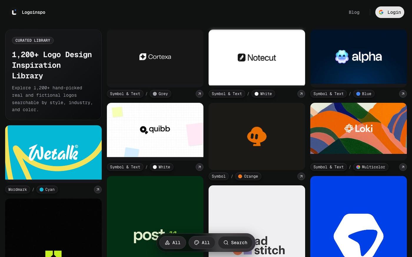 1,200+ Logos for Inspiration | Logoinspo — screenshot