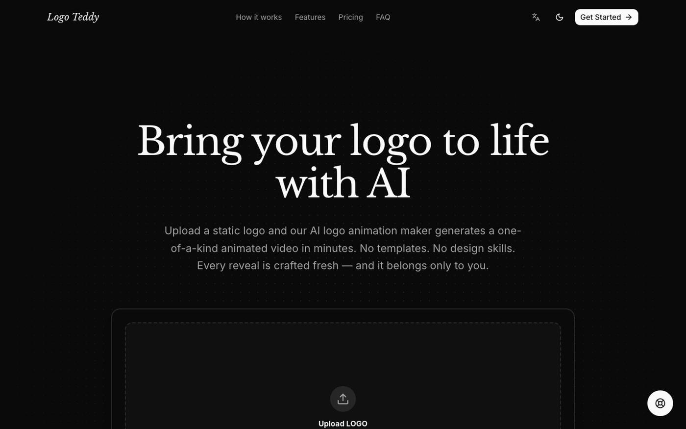 Logo Animation Maker — Animate Your Logo with AI | LogoTeddy — screenshot