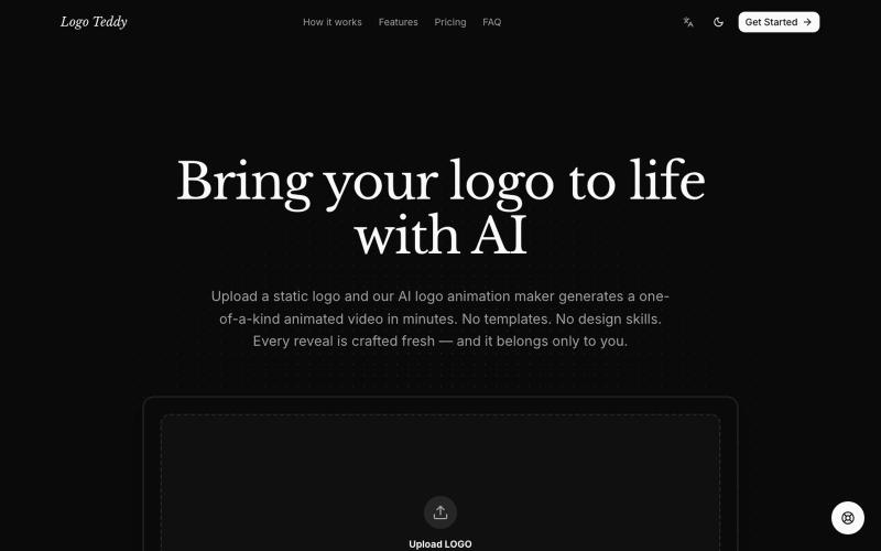 Logo Animation Maker — Animate Your Logo with AI | LogoTeddy — screenshot