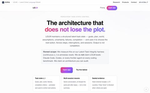 Try LOLM — the agent that does not lose the plot — screenshot
