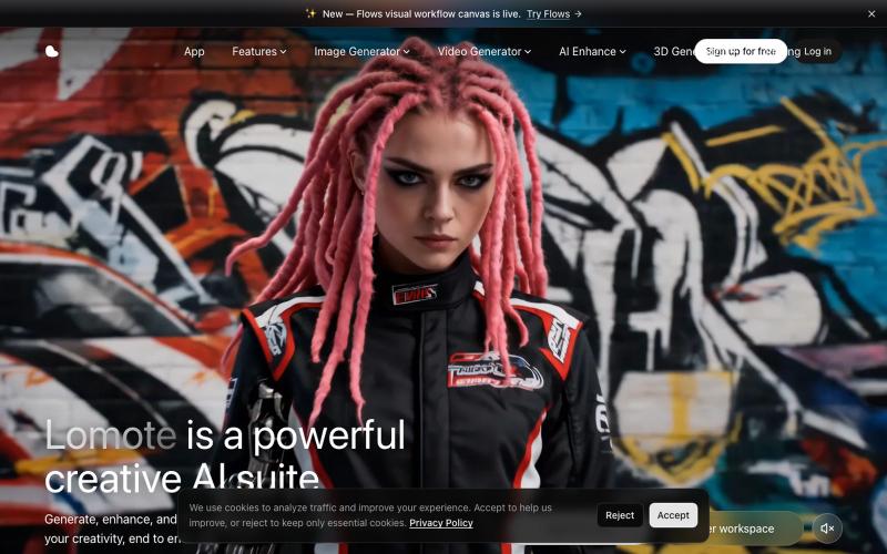 Lomote — All-in-one creative AI suite — screenshot
