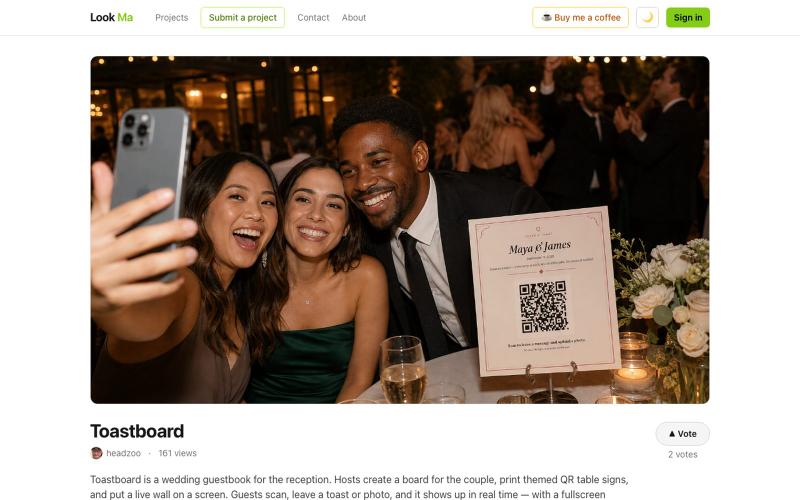 Toastboard | Look Ma — screenshot