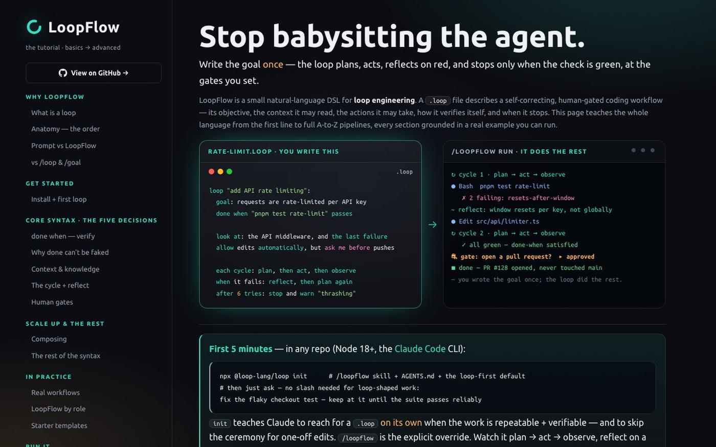 LoopFlow — the tutorial — screenshot