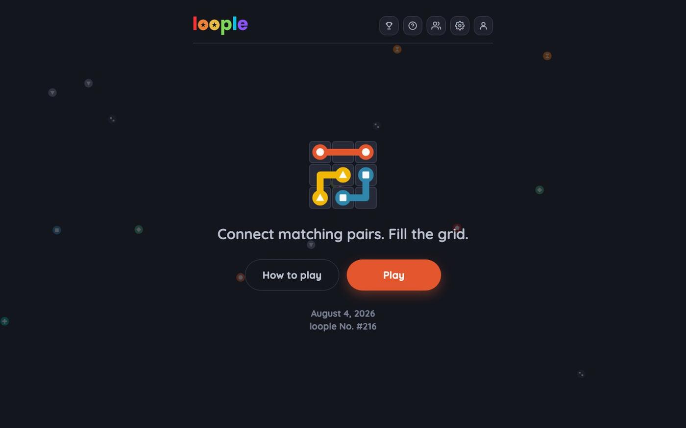 loople, a daily puzzle game — screenshot