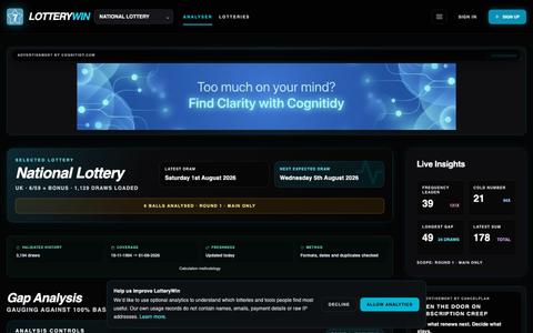 LotteryWin: Worldwide Lottery Statistics & Results — screenshot