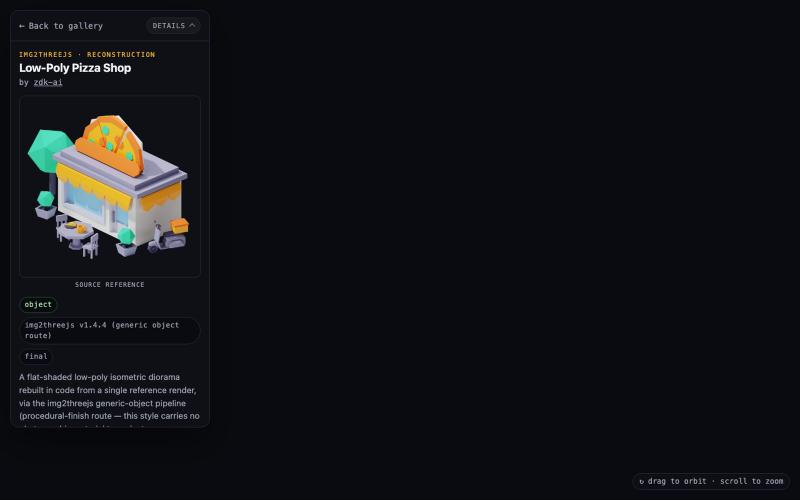 img2threejs — Live Demo Gallery — screenshot