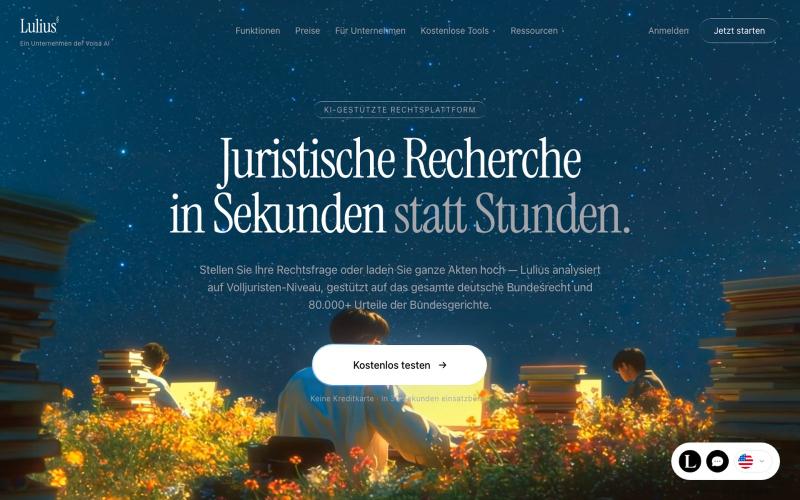 KI-gestützte Rechtsplattform für Kanzleien und Verbraucher — screenshot