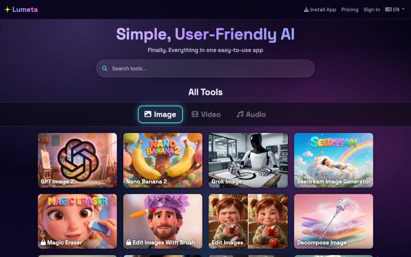 Lumeta | 50+ Best AI Tools — screenshot