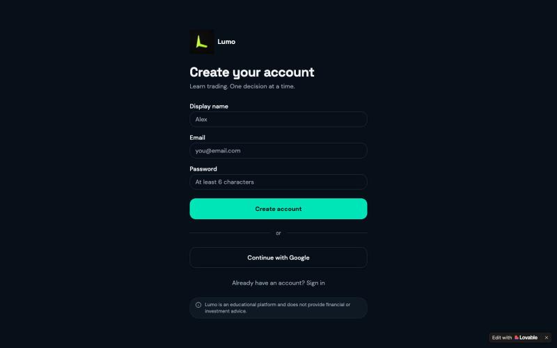 Practice — Lumo — screenshot