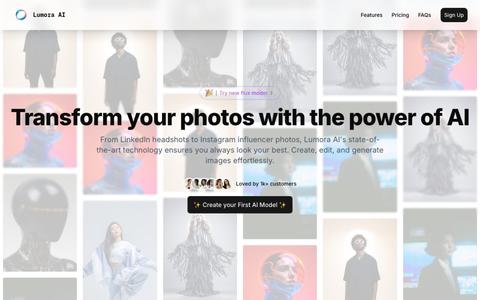 Lumora AI — AI Image Generator & Custom AI Model Training — screenshot