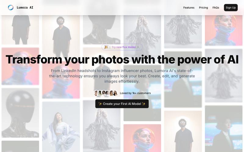 Lumora AI — AI Image Generator & Custom AI Model Training — screenshot