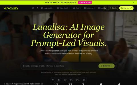 Lunalisa | AI Image Generator — screenshot