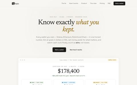 Lupa — Know exactly what you kept — screenshot