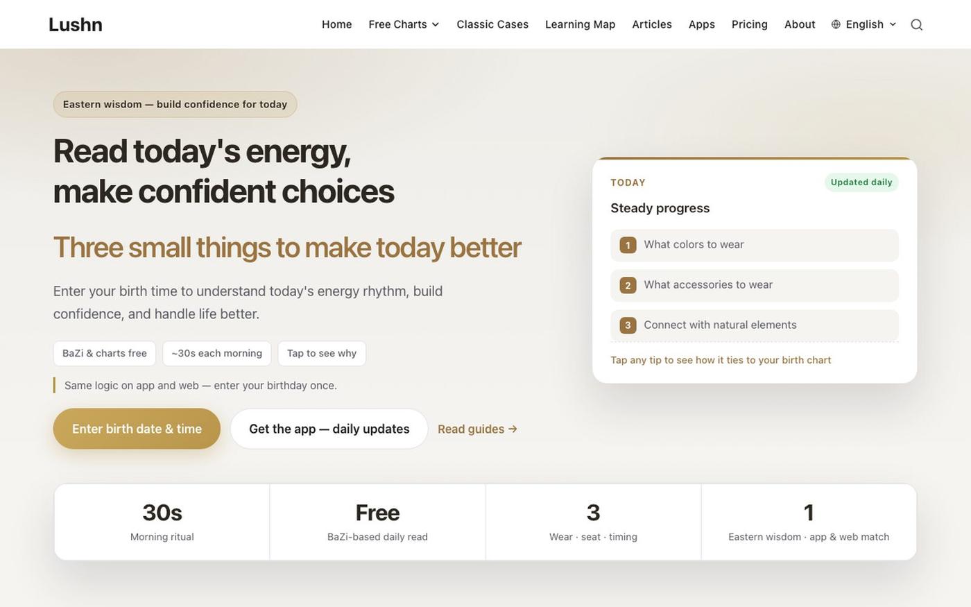 Free BaZi, I Ching, Qimen, Zi Wei & Zodiac Charts Online — screenshot