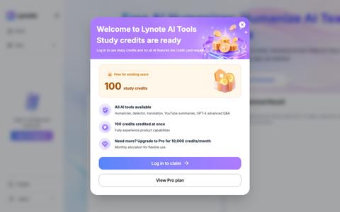 AI Humanizer Free: Humanize AI Text, No Sign-Up | Lynote — screenshot