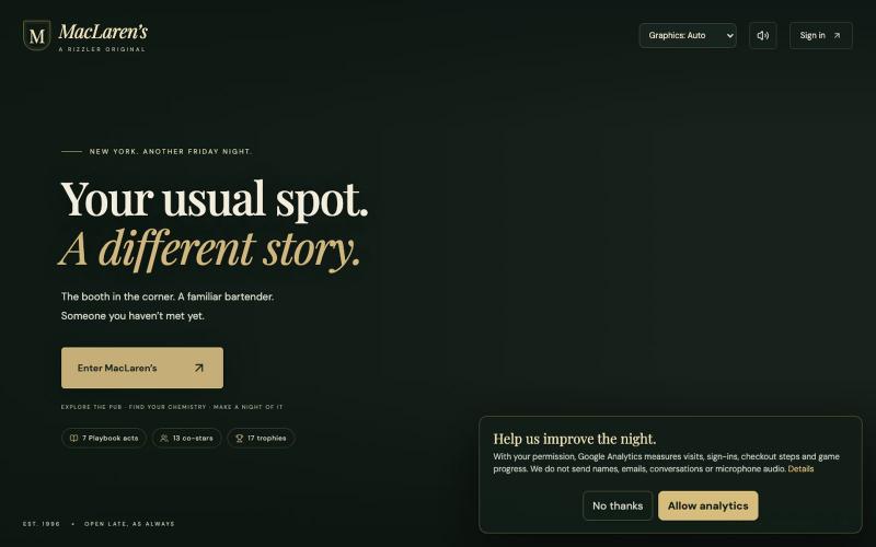Rizzler — Make it a legendary night. — screenshot