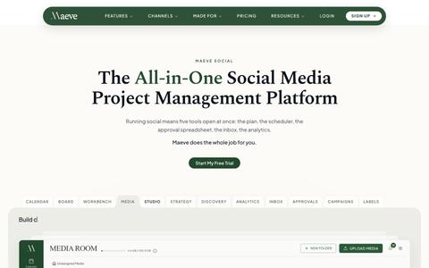 Maeve Social | The All-in-One Social Media Project Management Platform — screenshot
