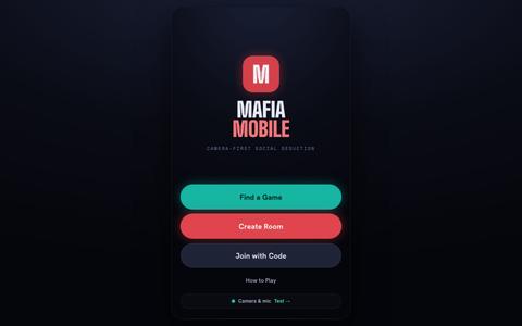 Mafia Mobile — camera-first social deduction — screenshot
