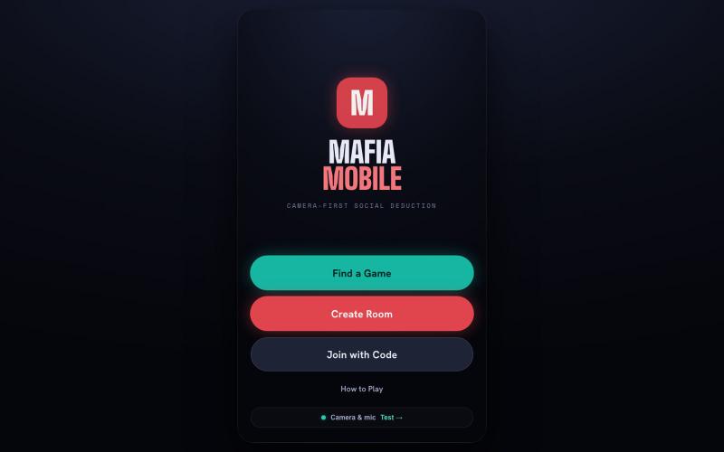 Mafia Mobile — camera-first social deduction — screenshot