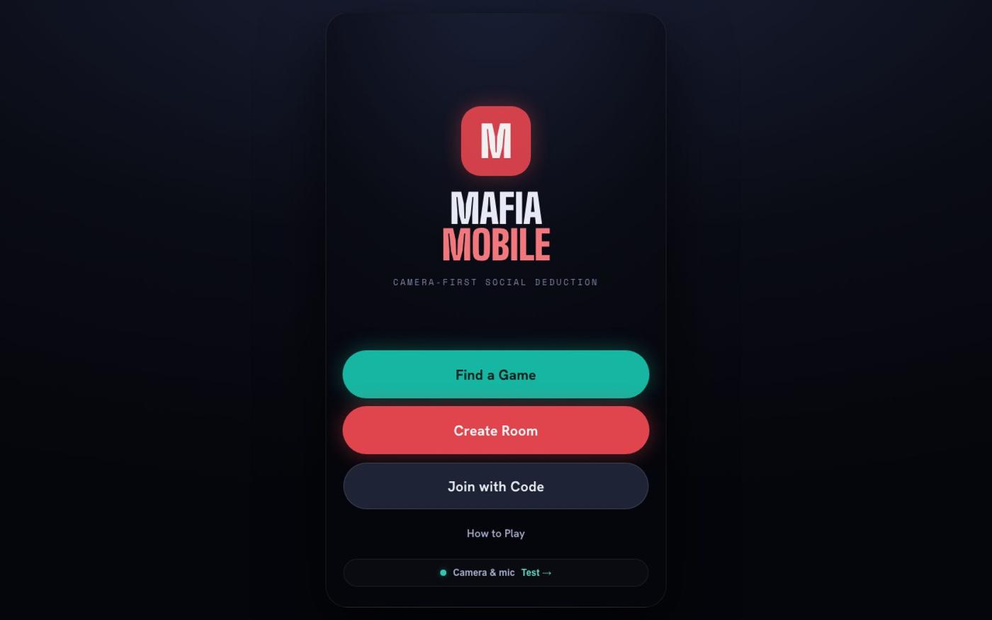 Mafia Mobile — camera-first social deduction — screenshot