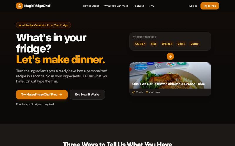 MagicfridgeChef — screenshot