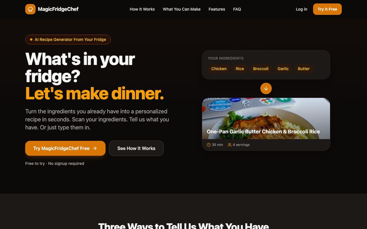 MagicfridgeChef — screenshot
