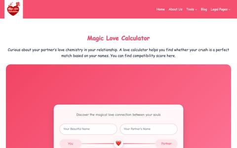 Magic Love Calculator | Compatibility Love Tester — screenshot